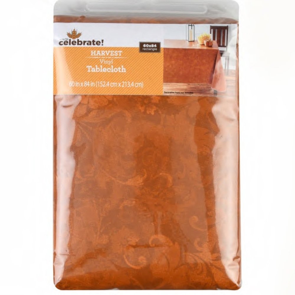 3 Harvest Vinyl Tablecloths 60x84 Rectangle by Way to Celebrate